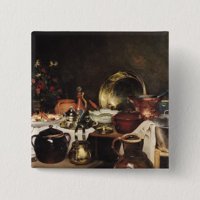 Still Life 3 2 Inch Square Button (Front)