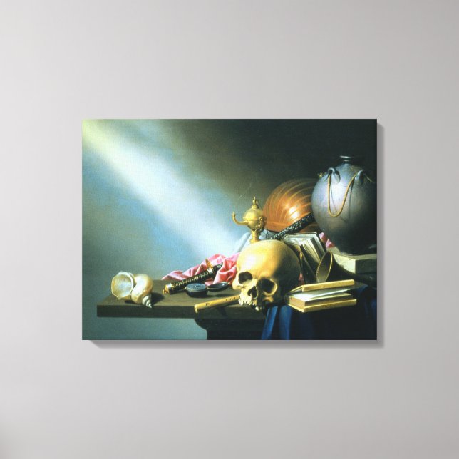 Still Life: An Allegory of the Vanities of Human L Canvas Print (Front)