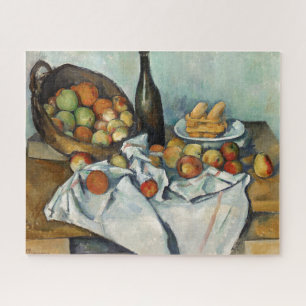 Still Life Apples Basket Cezanne Painting Art Jigsaw Puzzle