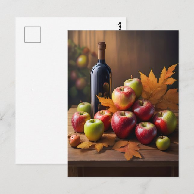 Still Life, Autumn Leaves, Postcard (Front/Back)