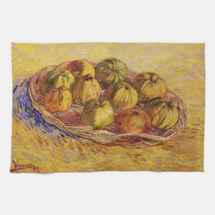Still Life, Basket of Apples by Vincent van Gogh Kitchen Towel