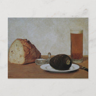 Still life beer and radish - Albert Anker Postcard