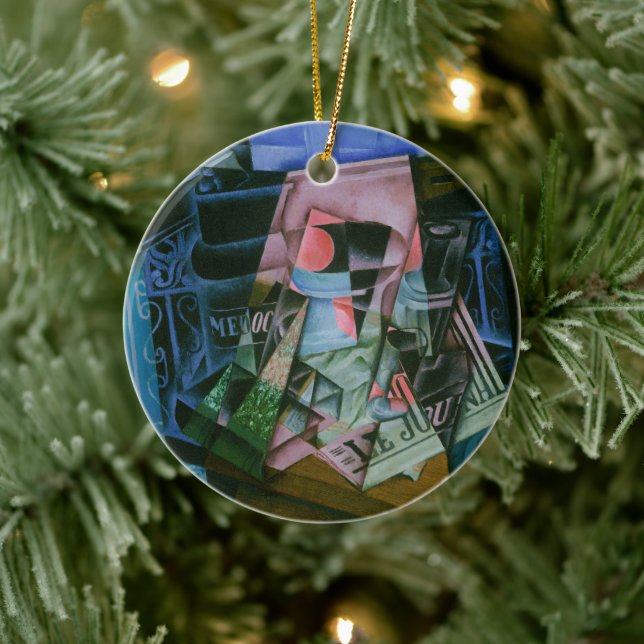Still Life Before an Open Window by Juan Gris Ceramic Ornament (Tree)