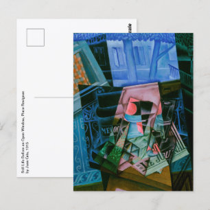 Still Life Before an Open Window by Juan Gris Postcard