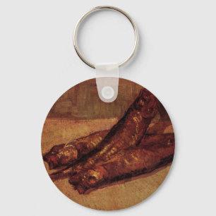 Still Life Bloaters and Garlic by Vincent van Gogh Keychain