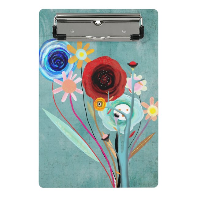 Still life Blue Floral Mini Clipboard (Front)