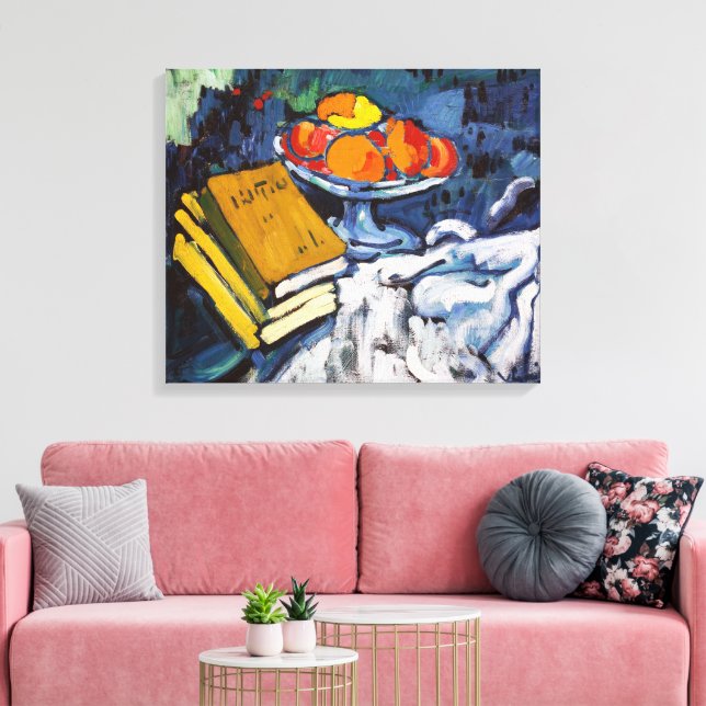 Still Life Books and Bowl | Maurice de Vlaminck | Canvas Print (Insitu(LivingRoom))