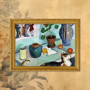 Still Life Cat August Macke Poster