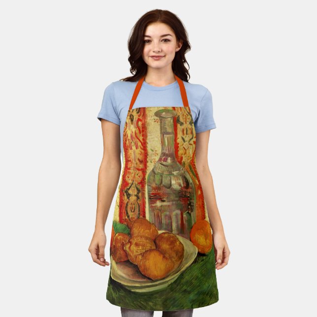 Still Life Decanter and Lemons by Vincent van Gogh Apron (Worn)