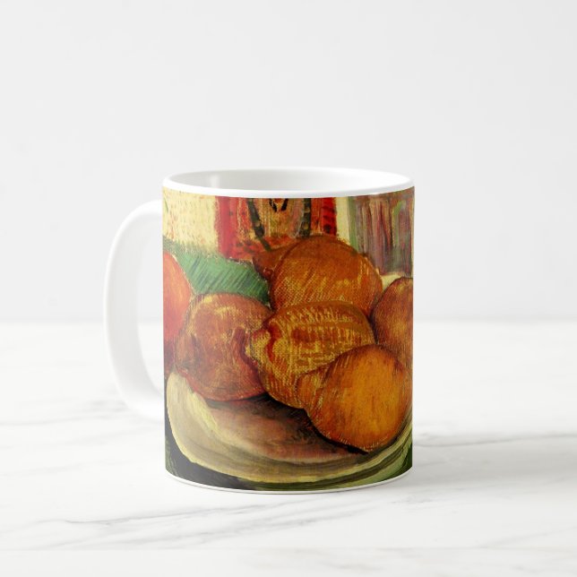 Still Life Decanter and Lemons by Vincent van Gogh Coffee Mug (Front Left)