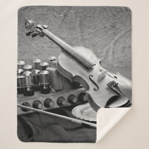 Still life fine art photography on musician techno sherpa blanket