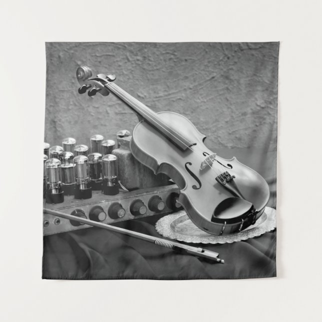 Still life fine art photography on musician techno tapestry (Front)