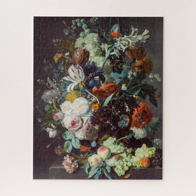 Still Life Flowers and Fruit by Jan van Huysum Jigsaw Puzzle (Vertical)