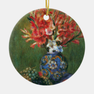 Still Life Flowers and Fruit by Pierre Renoir Ceramic Ornament