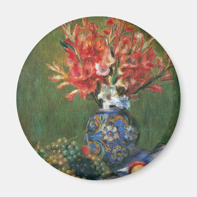 Still Life Flowers and Fruit by Pierre Renoir Magnet (Front)