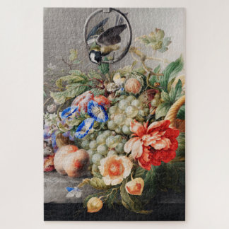 Still Life Flowers and Fruits Classical Art Jigsaw Puzzle
