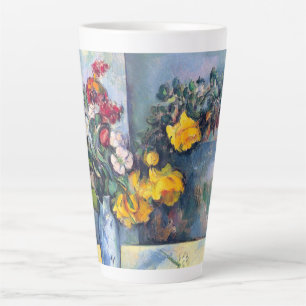 Still Life Flowers in a Vase By Paul Cezanne Latte Mug