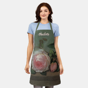 Still Life Flowers on a Ledge by Otto Ottesen Apron