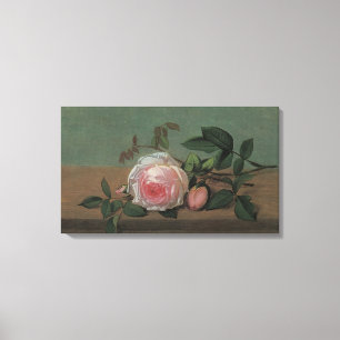 Still Life Flowers on a Ledge by Otto Ottesen Canvas Print