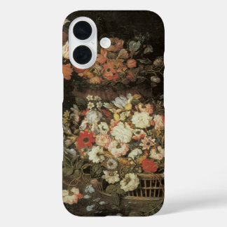 Still Life Flowers, Vintage Floral Baroque iPhone 16 Case