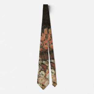 Still Life Flowers, Vintage Floral Baroque Tie