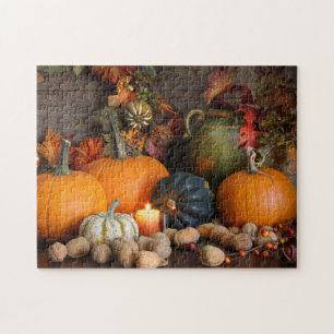 Still Life Harvest  Decoration For Thanksgiving Jigsaw Puzzle