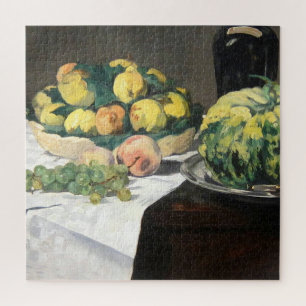 Still Life Lemon Peaches by Manet Impressionist Jigsaw Puzzle