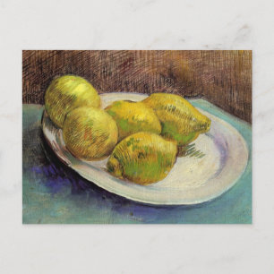 Still Life Lemons on a Plate by Vincent van Gogh Postcard