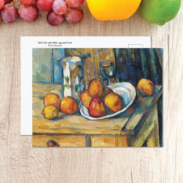 Still Life Milk Jug Fruit Paul Cézanne Postcard (Creator Uploaded)