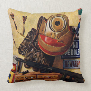 Still Life of Boys Toys Throw Pillow