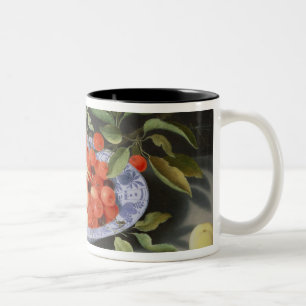 Still Life of Cherries and Peaches Two-Tone Coffee Mug