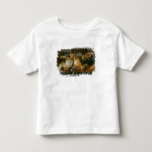 Still life of dead birds and a hare on a table toddler t-shirt