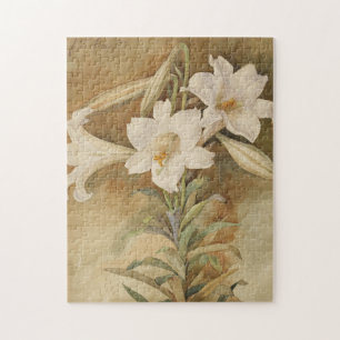 Still Life of Easter Lilies   John La Farge Jigsaw Puzzle