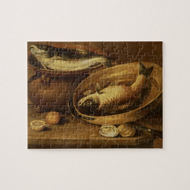 Still Life of Fish and Lemons Jigsaw Puzzle (Horizontal)
