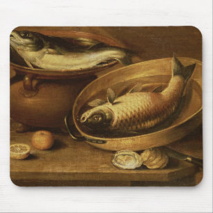 Still Life of Fish and Lemons Mouse Pad