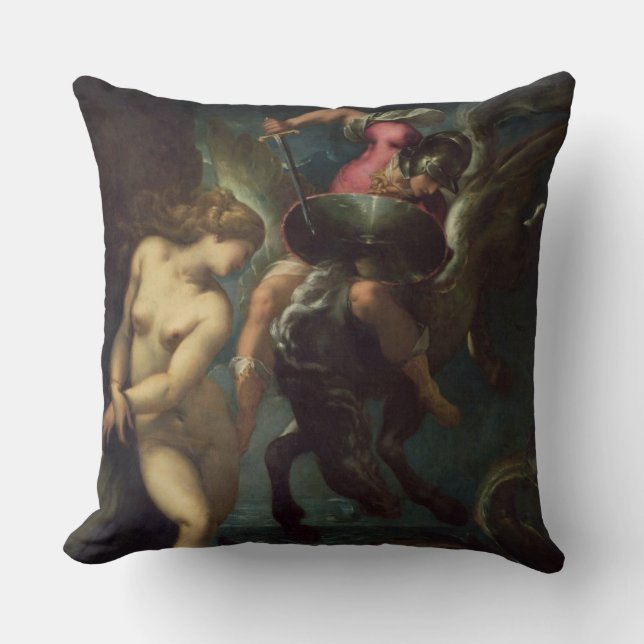 Still Life of Fish, c.1670-80 (oil on canvas) Throw Pillow (Front)