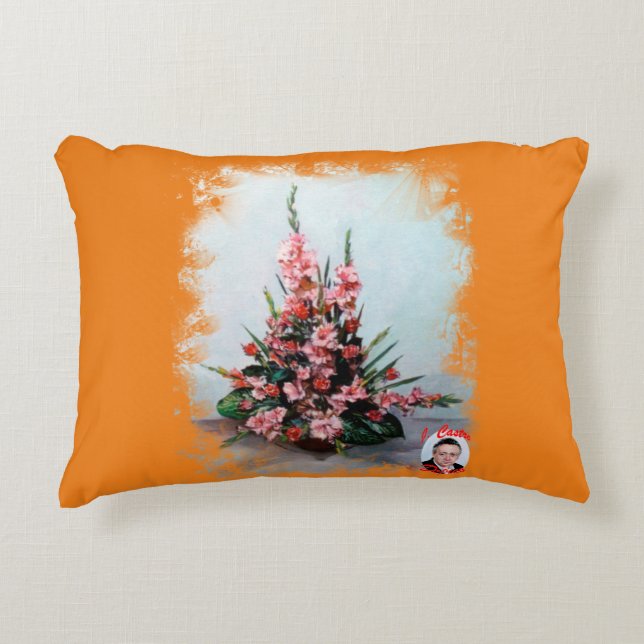 Still life of flowers accent pillow (Front)