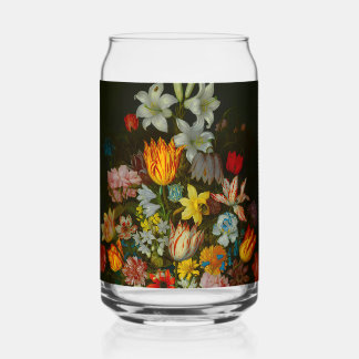 Still Life of Flowers in a Wan-Li Vase Can Glass