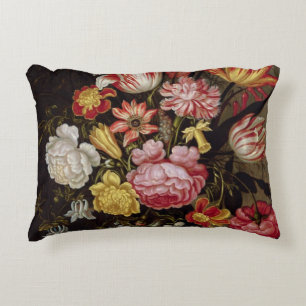 Still Life of Flowers in an Ovoid Vase Accent Pillow