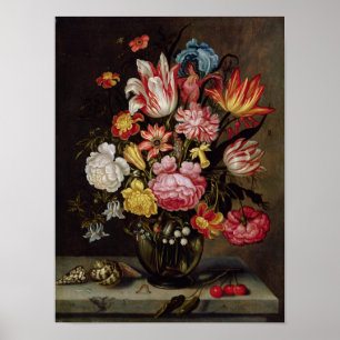 Still Life of Flowers in an Ovoid Vase Poster