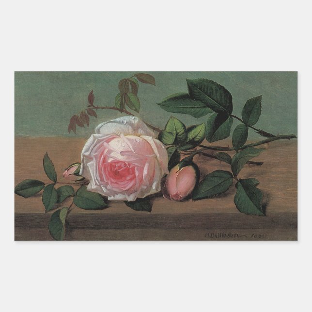 Still Life of Flowers on a Ledge Sticker (Front)