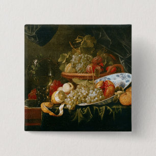 Still Life of Fruit 2 Inch Square Button