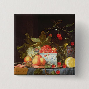 Still Life of Fruit 2 Inch Square Button