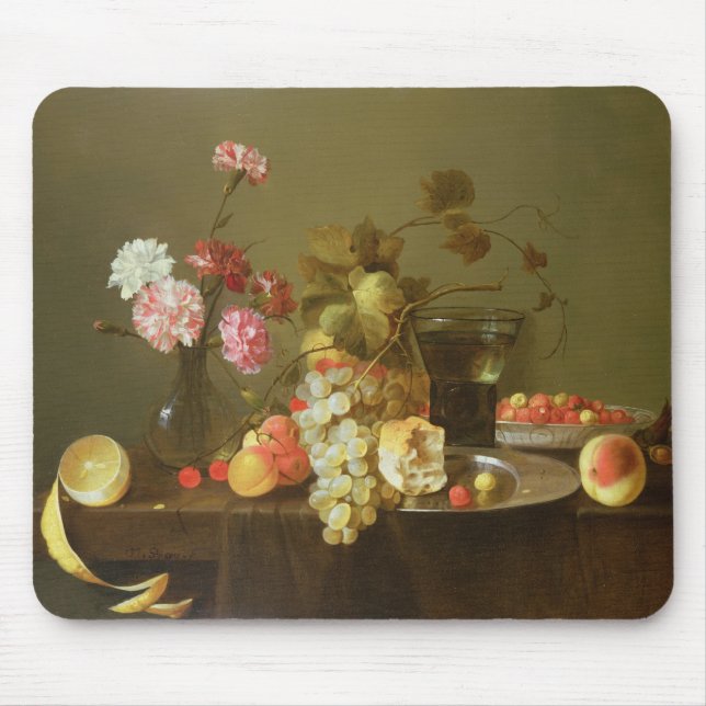 Still Life of Fruit and Flowers Mouse Pad (Front)