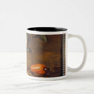 Still Life of Fruits from Surinam and Reptiles Two-Tone Coffee Mug
