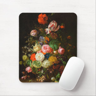 Still life of roses, tulips, a sunflower, 1710  mouse pad