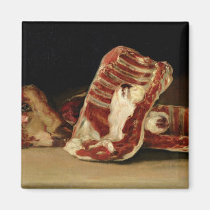 Still life of Sheep's Ribs and Head Magnet