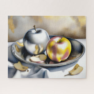 Still Life of Silver and Gold Apples  Jigsaw Puzzle
