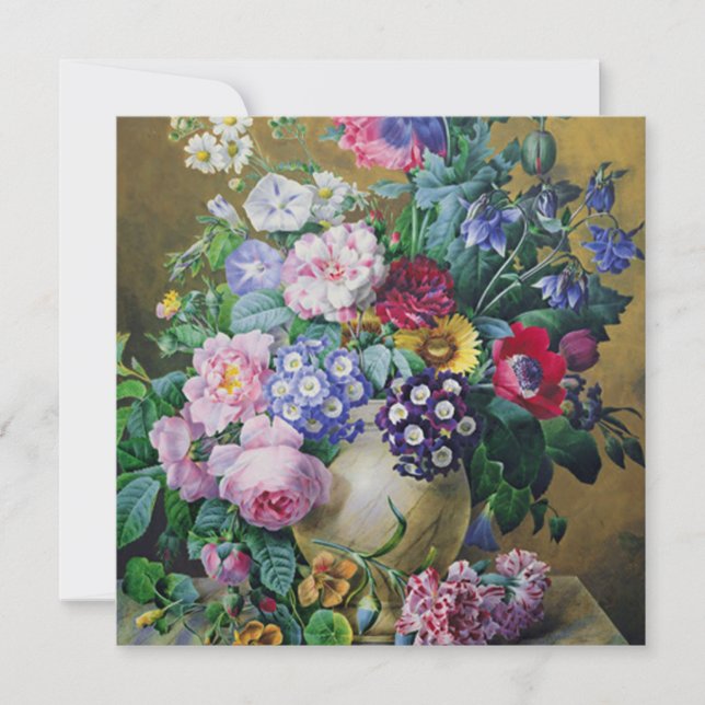 Still Life of Summer Flowers House Warming Party Invitation (Front)