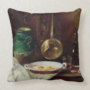 Still Life (oil on panel) 2 Throw Pillow